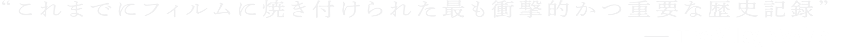 ”これまでにフィルムに焼き付けられた最も衝撃的かつ重要な歴史記録”-TheVillageVoice